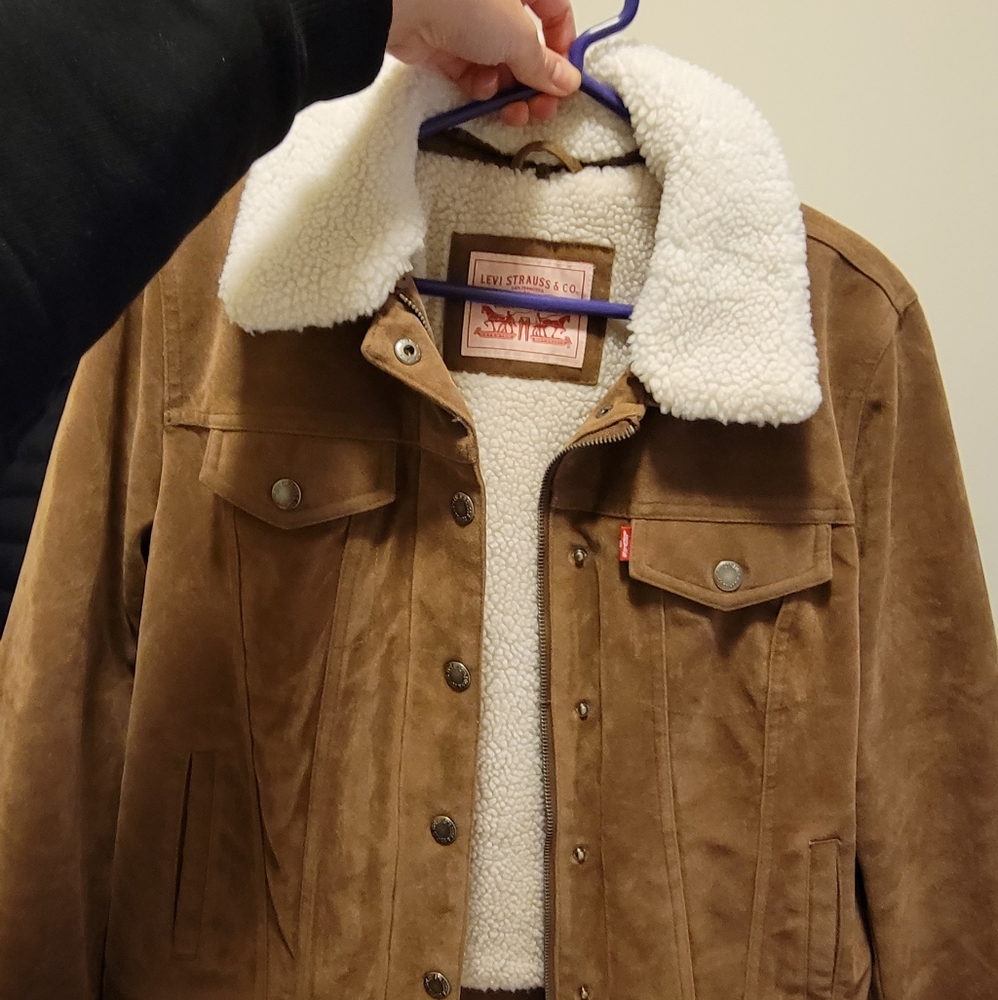 Levi's Classic Faux Suede Trucker Jacket w/ Sherpa